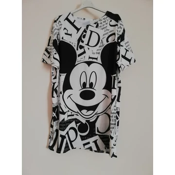 Mickey mintás ruha, tunika - fekete/fehér