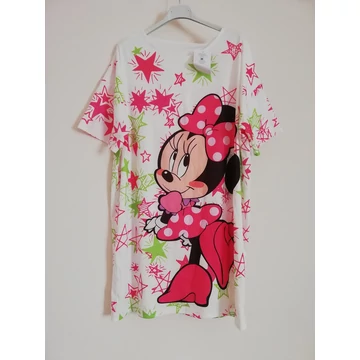 Minnie mintás ruha, tunika - fehér/rózsaszín