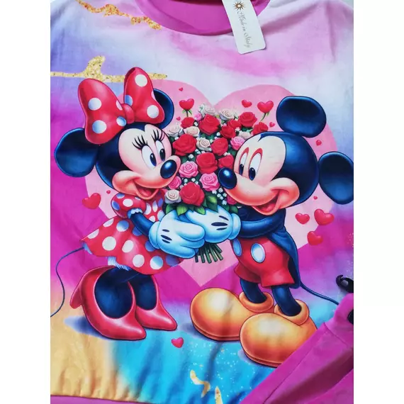 Mickey, Minnie plüss szabadidő szett - pink