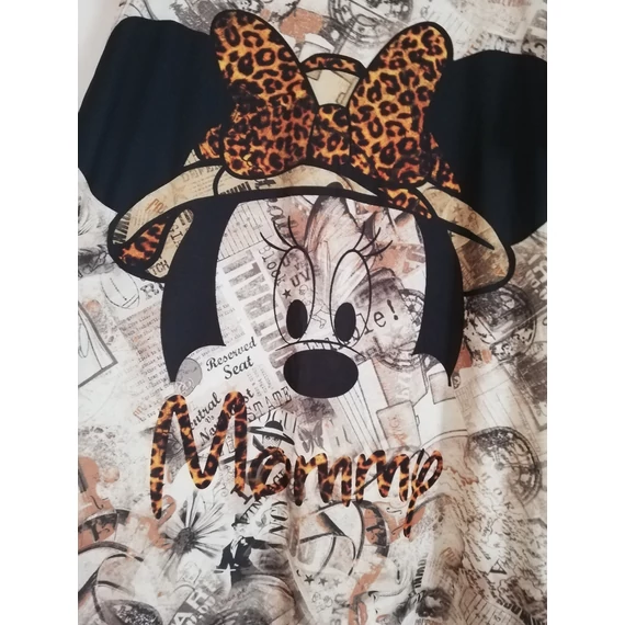 Mickey mintás ruha, tunika - bézs/barna