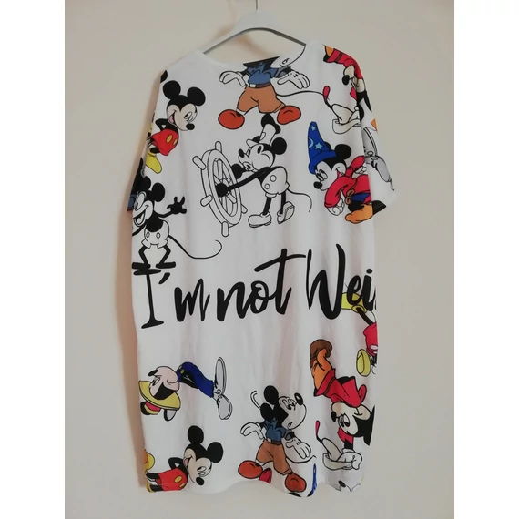 Mickey mintás ruha, tunika - fehér/színes