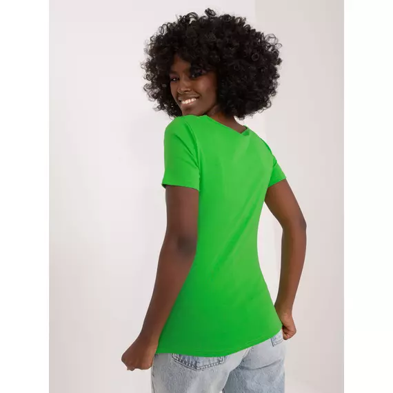 Horgolt díszítésű póló - zöld