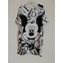 Mickey mintás ruha, tunika - fekete/fehér