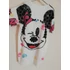 Mickey mintás ruha, tunika - fekete/fehér